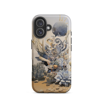 Pantheon - Surreal Cactus God Art Phone Case Iphone 16 / Matte Coral Reef Patterned Phone Case Surreal Cactus God, God Art, Art Iphone