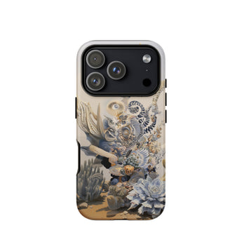 Pantheon - Surreal Cactus God Art Phone Case Iphone 17 Pro / Matte Iphone 12 Pro Max Case Underwater-themed Design Skull Surreal Cactus