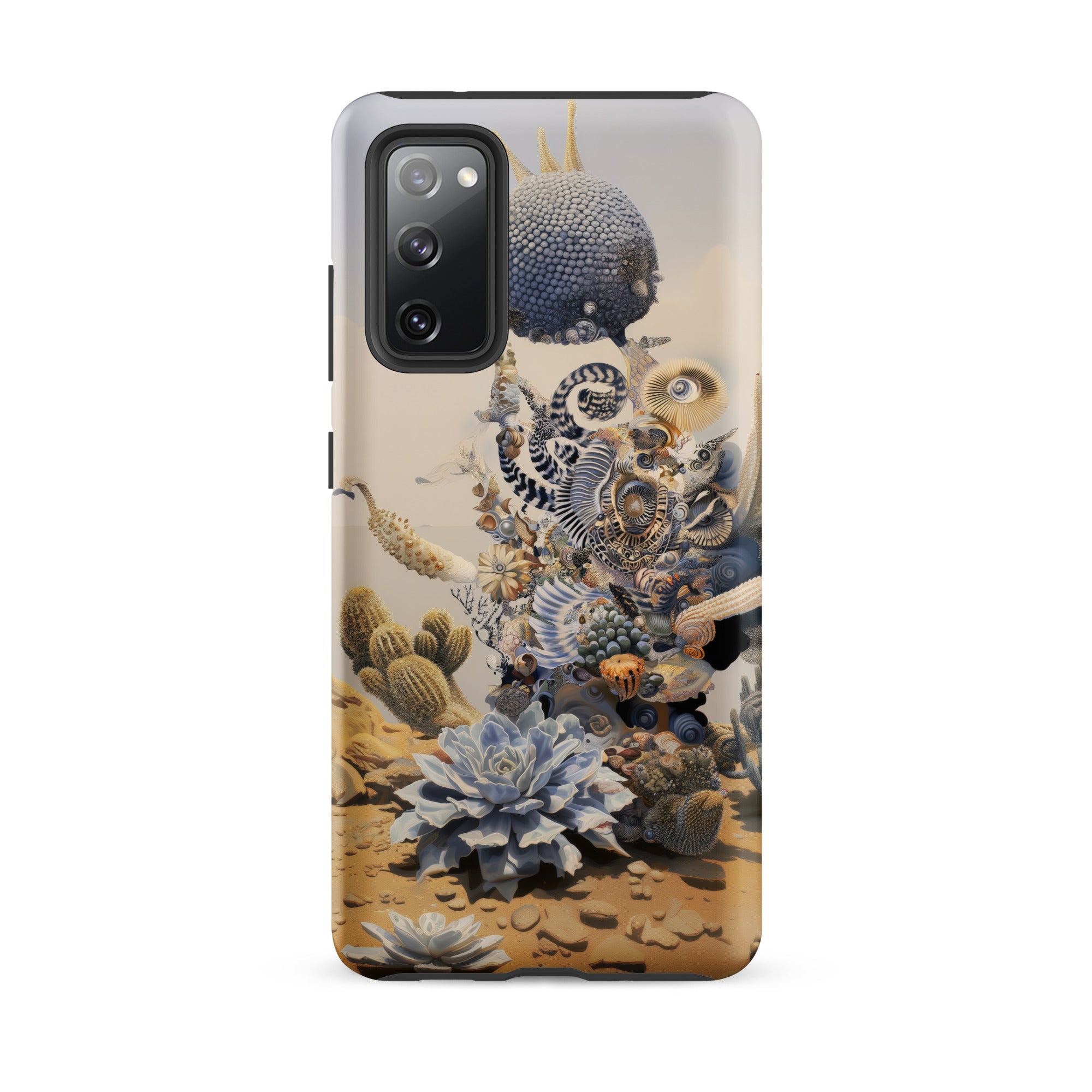 Pantheon Surreal Cactus God Art Samsung Case, Galaxy S20 Fe / Matte, Phone Case Surreal Desert Landscape Fantastical Assemblage Organic