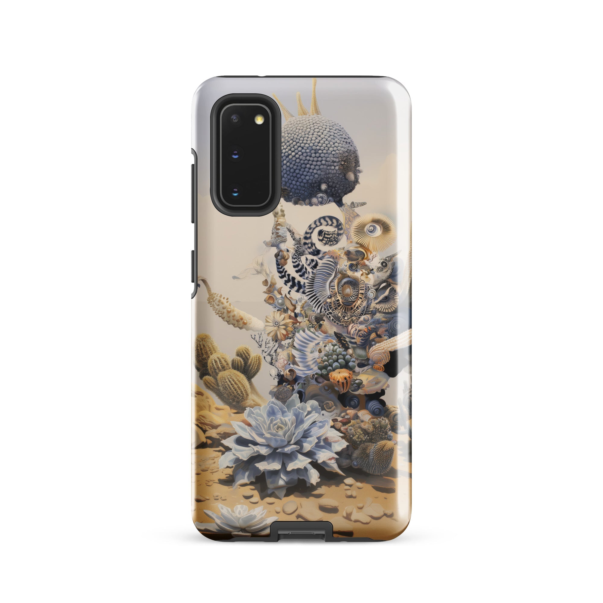 Pantheon Surreal Cactus God Art Samsung Case, Galaxy S20 / Gloss, Smartphone Case Desert Themed Surreal Art Design