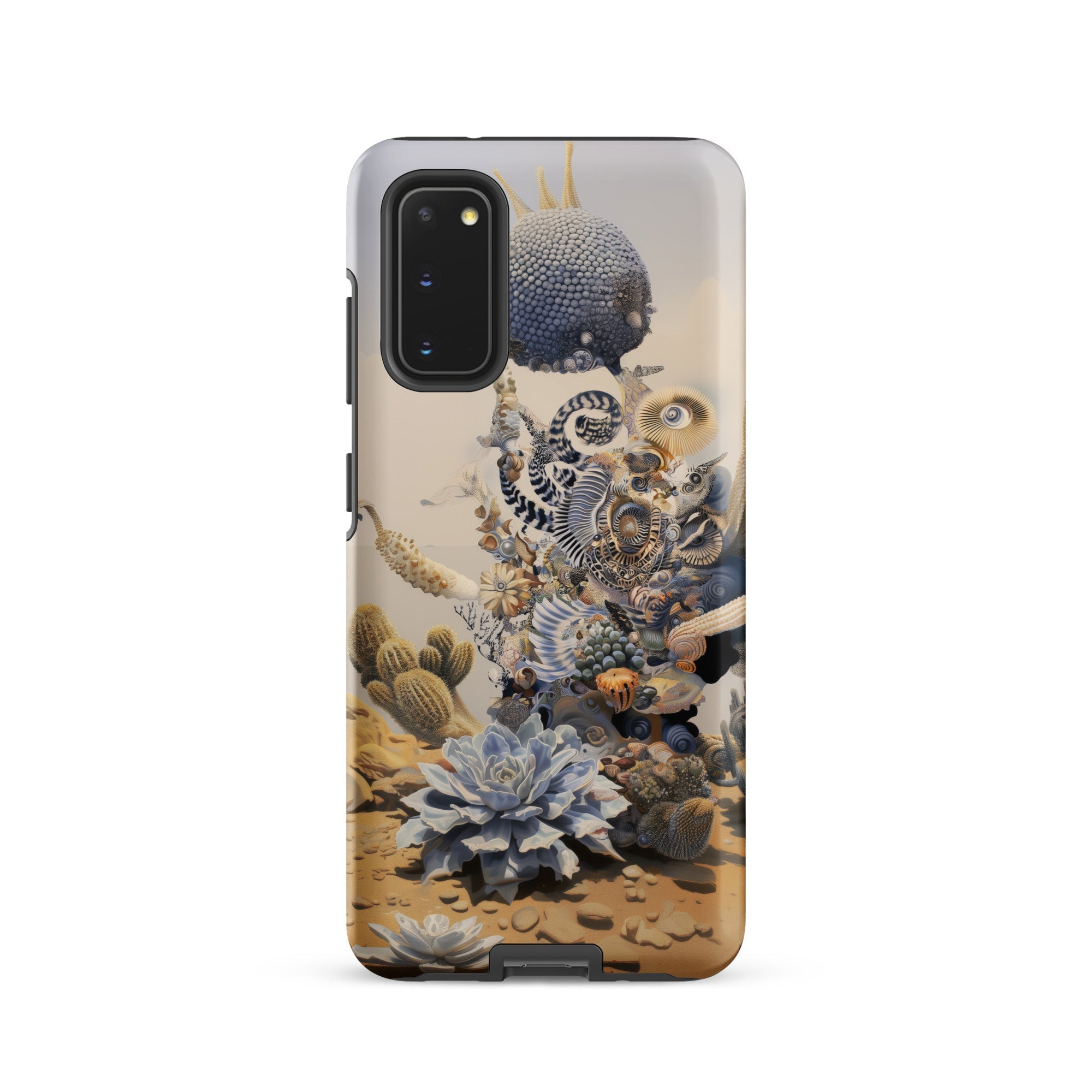 Pantheon Surreal Cactus God Art Samsung Case, Galaxy S20 / Matte, Phone Case Abstract Desert Ocean Themed Art Design