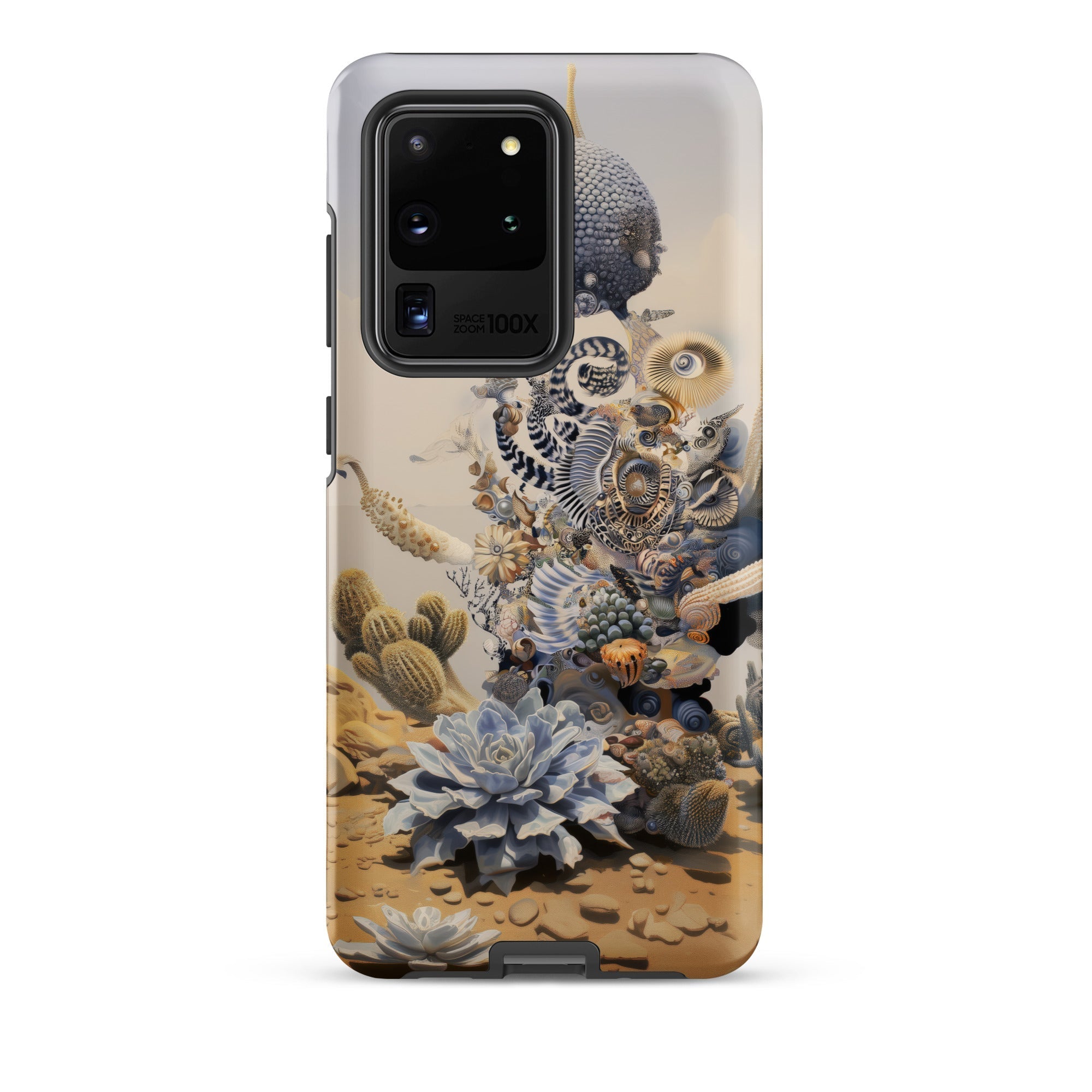 Pantheon Surreal Cactus God Art Samsung Case, Galaxy S20 Ultra / Matte, Smartphone Decorative Case Surreal Desert Flora Fauna