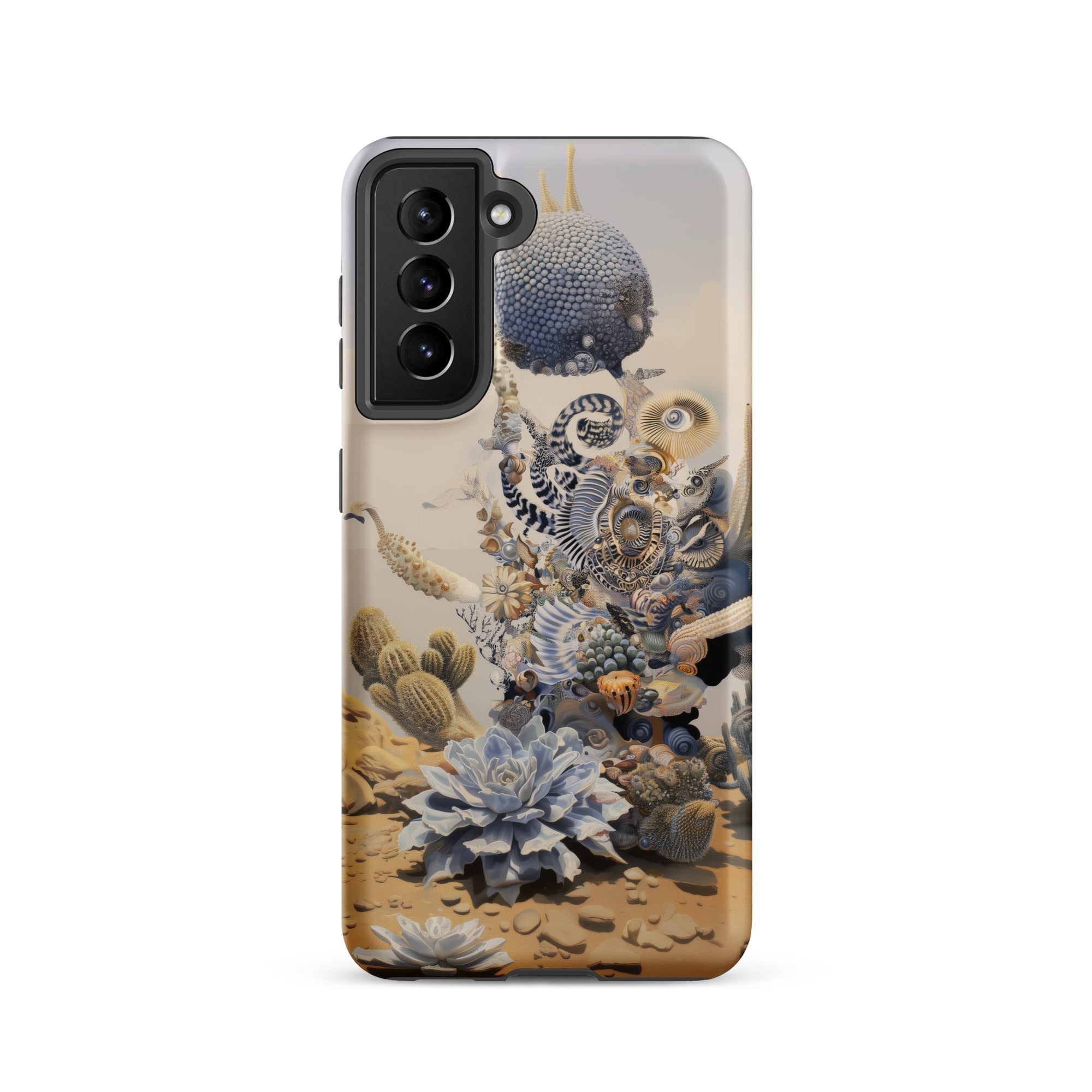 Pantheon Surreal Cactus God Art Samsung Case, Galaxy S21 / Matte, Smartphone Case Desert Landscape Succulents Surreal Intricate Design