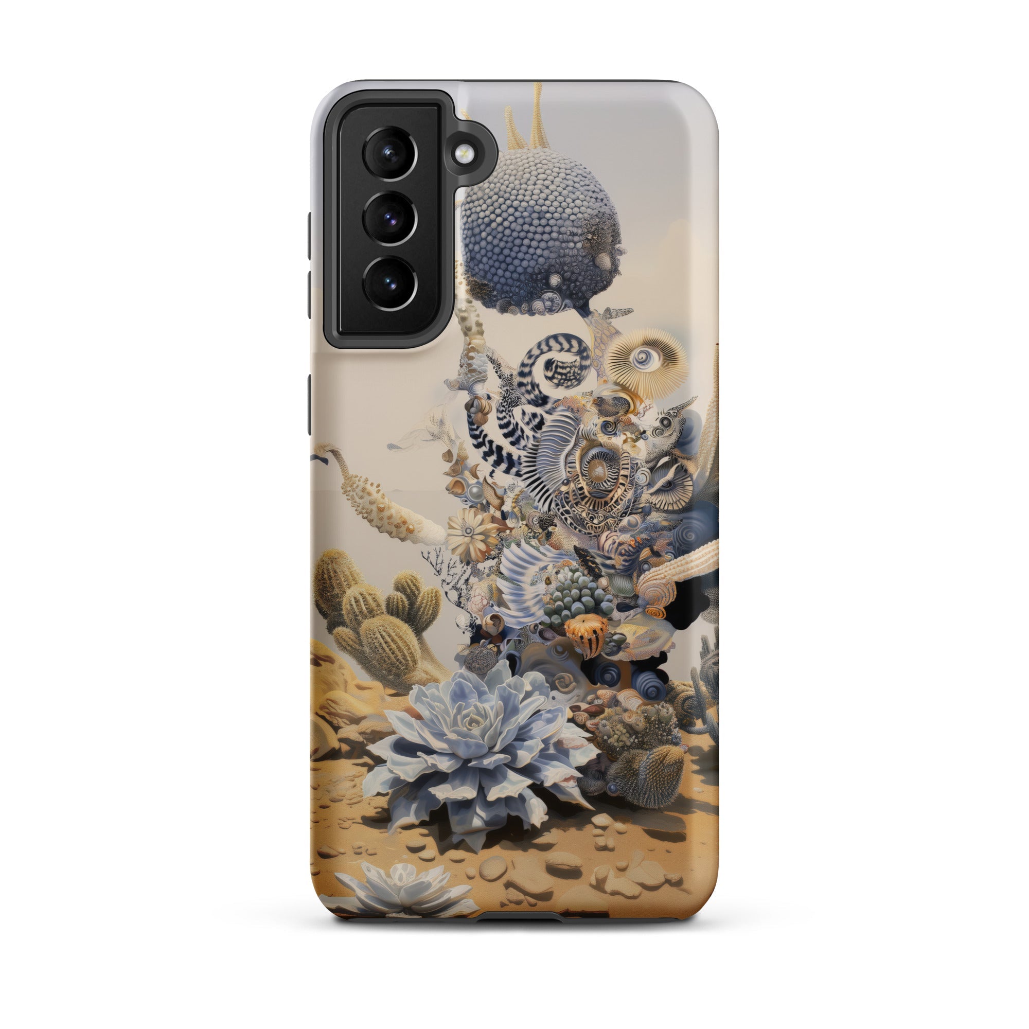 Pantheon Surreal Cactus God Art Samsung Case, Galaxy S21 Plus / Matte, Smartphone Case Intricate Surreal Desert Landscape Design