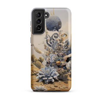 Pantheon - Surreal Cactus God Art Samsung Case, Galaxy S21 Plus / Matte, Smartphone Case Intricate Surreal Desert Landscape Design