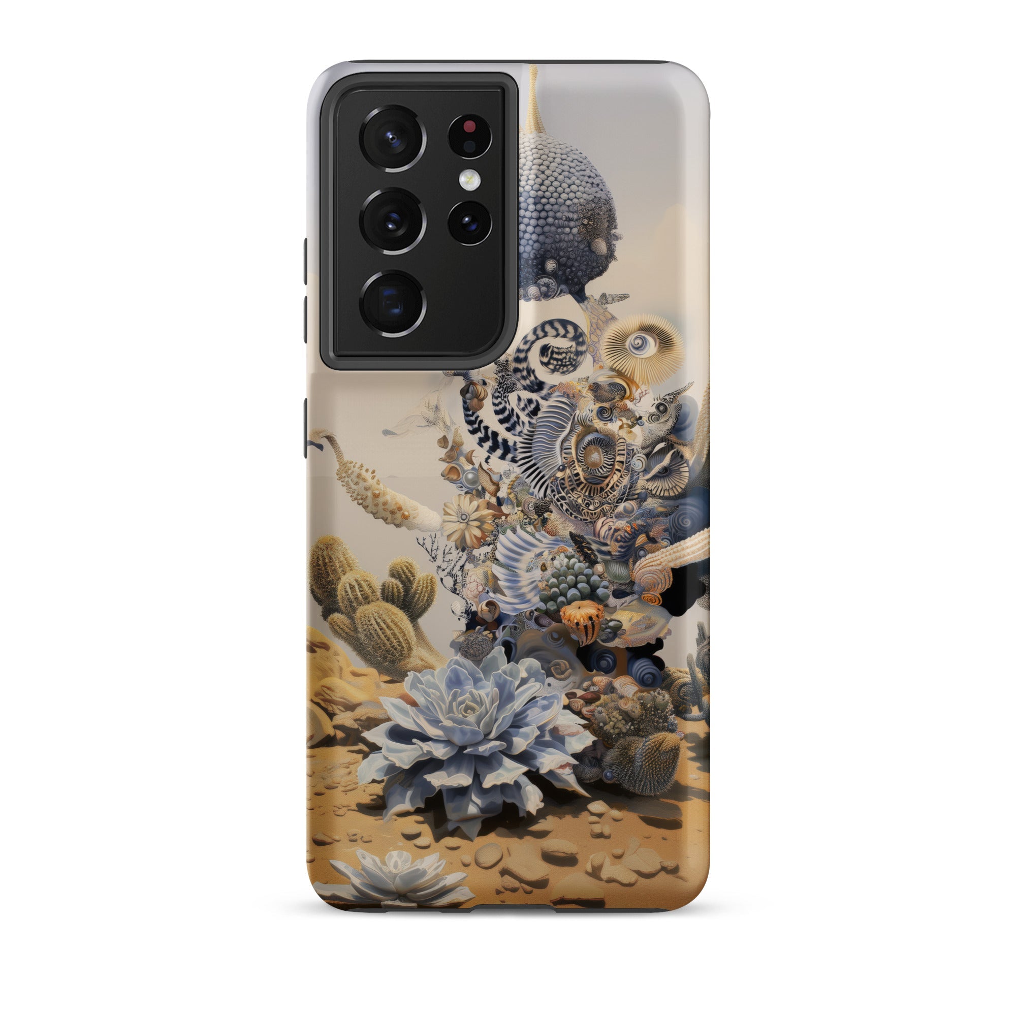 Pantheon Surreal Cactus God Art Samsung Case, Galaxy S21 Ultra / Matte, Smartphone Surreal Desert Sea Creature Themed Case