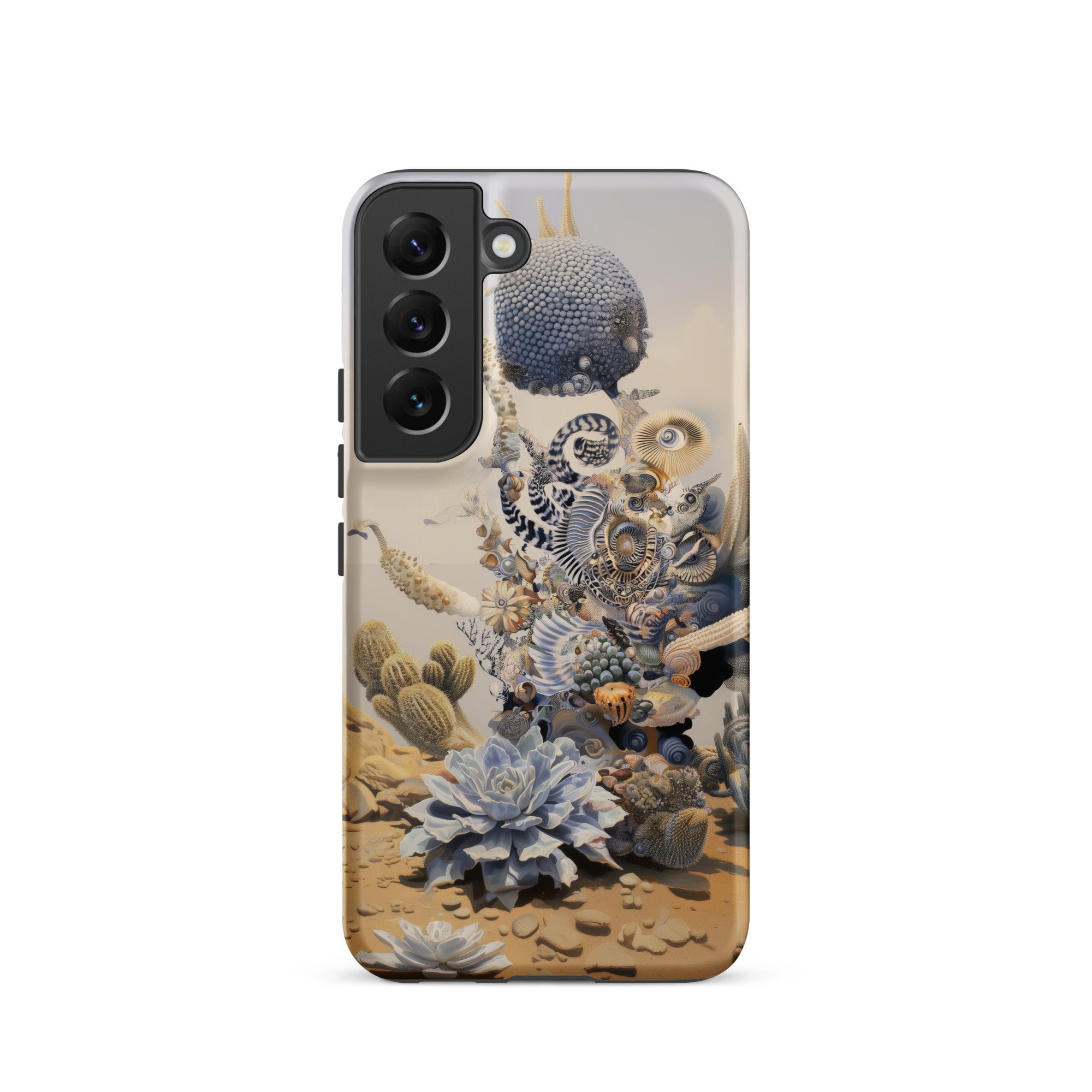 Pantheon Surreal Cactus God Art Samsung Case, Galaxy S22 / Matte, Phone Case Surreal Desert Marine Life Design