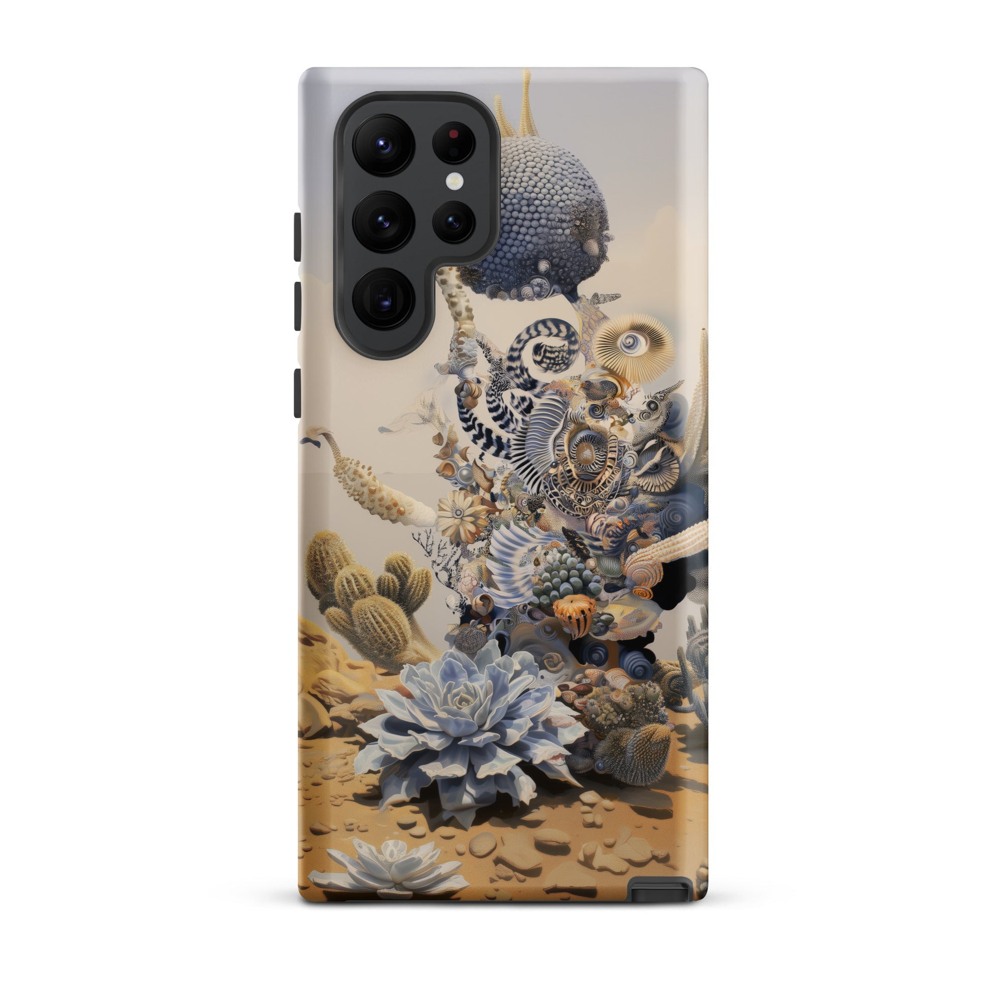 Pantheon Surreal Cactus God Art Samsung Case, Galaxy S22 Ultra / Matte, Smartphone Surreal Desert Themed Case