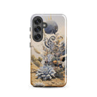 Pantheon Surreal Cactus God Art Samsung Case, Galaxy S25 / Gloss, Smartphone Case Whimsical Desert Landscape Design