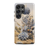 Pantheon - Surreal Cactus God Art Samsung Case, Galaxy S25 Ultra / Gloss, Smartphone Camera Module Upper Left Intricate Surreal Desert