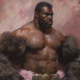 Papa Bear - Afroamerican Gaybear Muscle Daddy Art Print - Posters Prints & Visual Artwork - Aesthetic Art