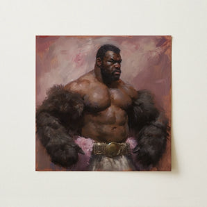Papa Bear - Gay Muscle Daddy Art Print / Canvas, 12x12’’ / 31x31cm / Unframed / no Border, Posters Prints & Visual Artwork, Toby Leon