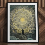 Paradiso Canto 31 - Gustave Dore Art Print, 24x32’’ / 61x81cm / Black Frame / 2’’ Matboard, Framed Artwork Vortex Figures Central Light Two