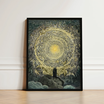 Paradiso Canto 31 - Gustave Dore Art Print / Canvas Black-framed Vortex Angels Demons Central Golden, Concentric Radiance Prints