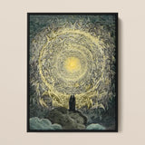 Paradiso Canto 31 - Gustave Dore Art Print / Canvas Black-framed Artwork Vortex Angels Demons Central Golden Sun, Concentric Radiance Prints