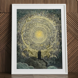 Paradiso Canto 31 - Gustave Dore Art Print / Canvas Framed Vortex Celestial Figures Central Bright Light, Concentric Radiance Prints