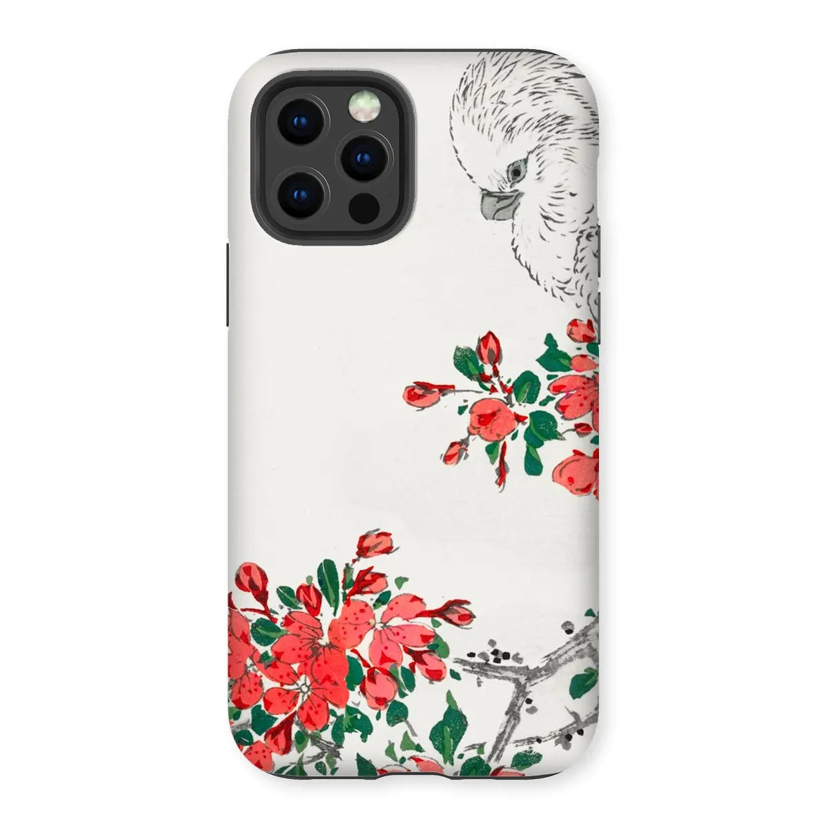 Parrot And Pyrus - Japanese Bird Phone Case - Numata Kashu - Iphone 12 Pro / Matte - Mobile Phone Cases - Aesthetic Art