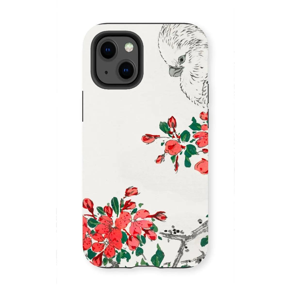 Parrot And Pyrus - Japanese Bird Phone Case - Numata Kashu - Iphone 13 Mini / Matte - Mobile Phone Cases - Aesthetic Art