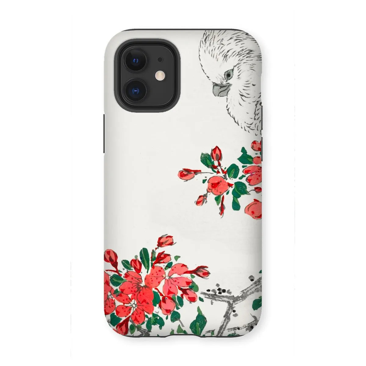 Parrot And Pyrus - Japanese Bird Phone Case - Numata Kashu - Iphone 12 Mini / Matte - Mobile Phone Cases - Aesthetic Art