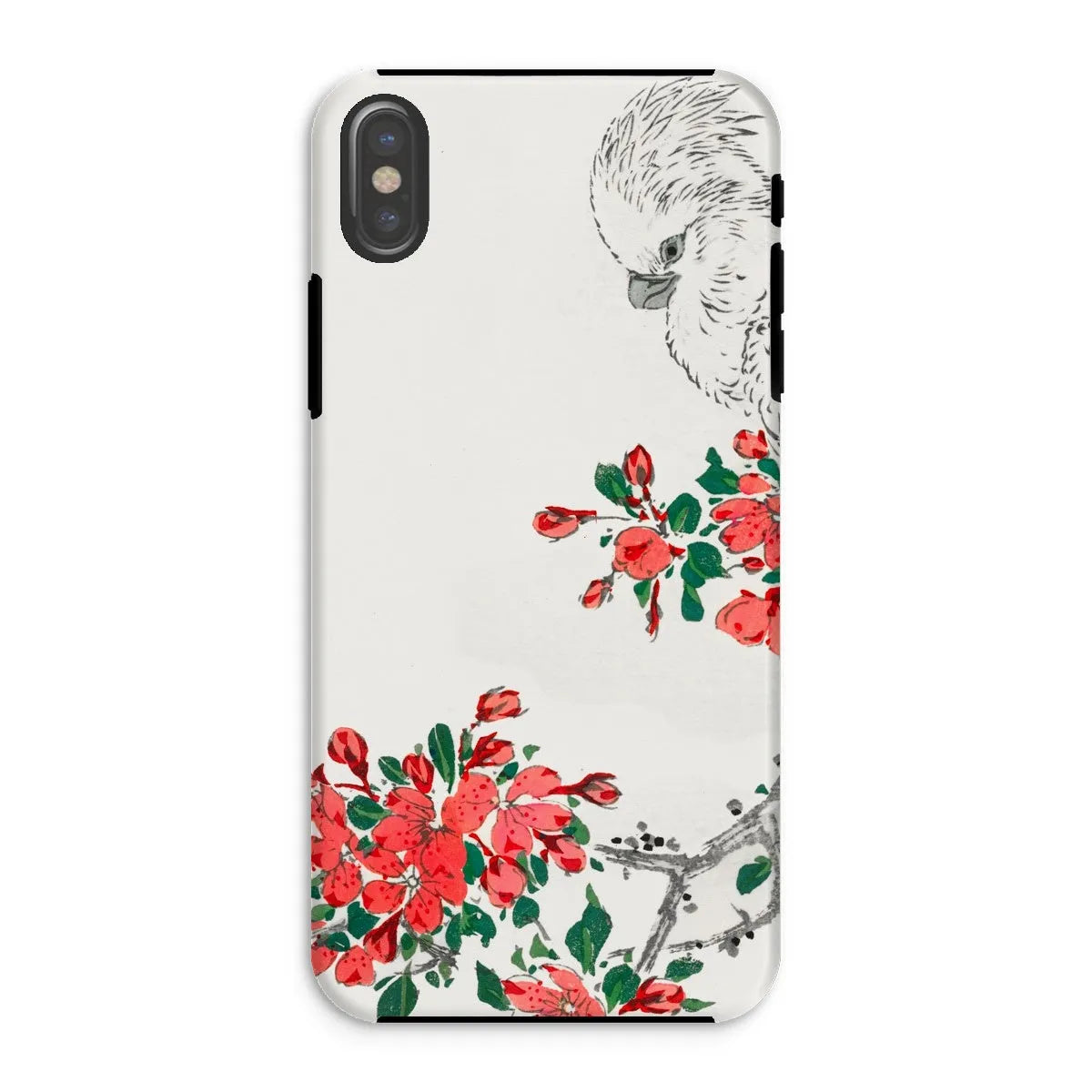 Parrot And Pyrus - Japanese Bird Phone Case - Numata Kashu - Iphone Xs / Matte - Mobile Phone Cases - Aesthetic Art