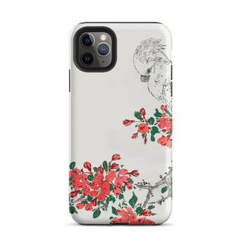 Parrot and Pyrus - Numata Kashu Iphone Case, 11 Pro Max / Matte, Floral Bird Phone Case