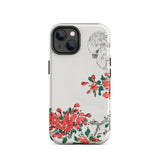 Parrot and Pyrus - Numata Kashu Iphone Case, 14 / Matte, Floral Bird-decorated Phone Case