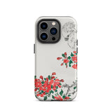 Parrot and Pyrus - Numata Kashu Iphone Case, 14 Pro / Matte, Iphone Case Bird Floral Design