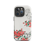 Parrot and Pyrus - Numata Kashu Iphone Case, 16 Pro / Matte, Floral Bird Patterned Phone Case