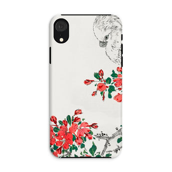 Parrot and Pyrus - Numata Kashu Iphone Case, Xr / Matte, Phone Case Floral Bird Design