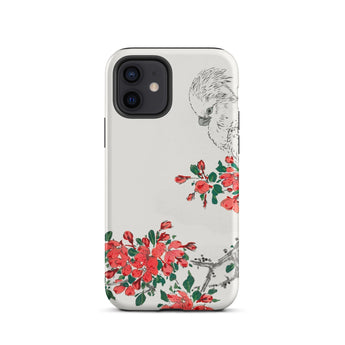 Parrot and Pyrus - Numata Kashu Phone Case Iphone 12 / Matte Floral Parrot Phone Case Numata Kashu, Feathered Funk Meets Finesse, Japanese
