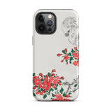 Parrot and Pyrus - Numata Kashu Phone Case Iphone 12 Pro Max / Matte Floral Cockatoo Phone Case Numata Kashu, Feathered Funk Meets Finesse,