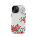 Parrot and Pyrus - Numata Kashu Phone Case Iphone 15 / Matte Floral Cockatoo Patterned Phone Case Numata Kashu, Feathered Funk Meets