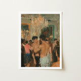 Party Animals - Luxe Vintage Circuit Gays Art Print / Canvas Framed Painting Lively Warmly Lit Social Figures Opulent Bare-chested