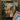Square-framed Painting Dark Green Marble Border Oil Two Bare-chested Silhouettes Dissolve, Luxe Vintage Circuit, Chandelier Dripping