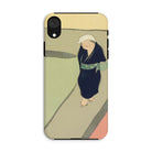 Path Through the Fields Kamisaka Sekka Iphone Case, Xr / Matte, Phone Case Stylized Illustration Person Traditional Japanese Attire