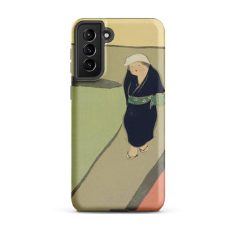 Path Through the Fields - Kamisaka Sekka Samsung Case, Galaxy S21 Plus / Matte, Phone Case Japanese Ukiyo-e Style Painting Person