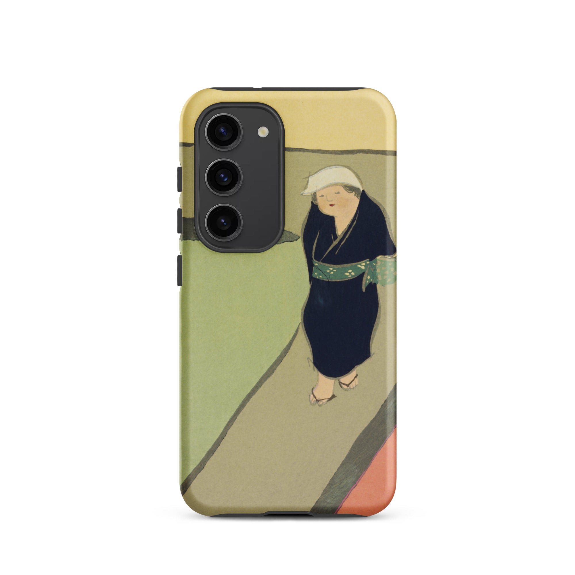 Path Through the Fields Kamisaka Sekka Samsung Case, Galaxy S23 / Matte, Phone Case Stylized Illustration Person Traditional Japanese Attire