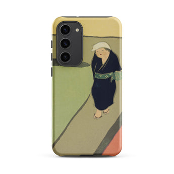 Path Through the Fields - Kamisaka Sekka Samsung Case, Galaxy S23 Plus / Matte, Smartphone Case Artistic Depiction Person Traditional Attire