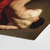 Patroclus - Jacques-louis David Greek Myth Art Print / Canvas Detailed Classical Painting Muscular Nude Torso Dark, Ridge Engraved Prints