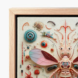 Detailed Three-dimensional Artwork Central Pink Beige Insect Translucent Peachy Queen Redefines Xenobiological, Alien Species Taxonomy, Art