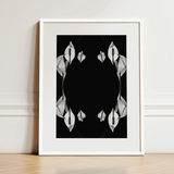 Pearly Whites - Koh Chang Peace Lilies Art Print / Canvas Black-and-white Framed Art Print Symmetrical White Peace Lily Koh Chang