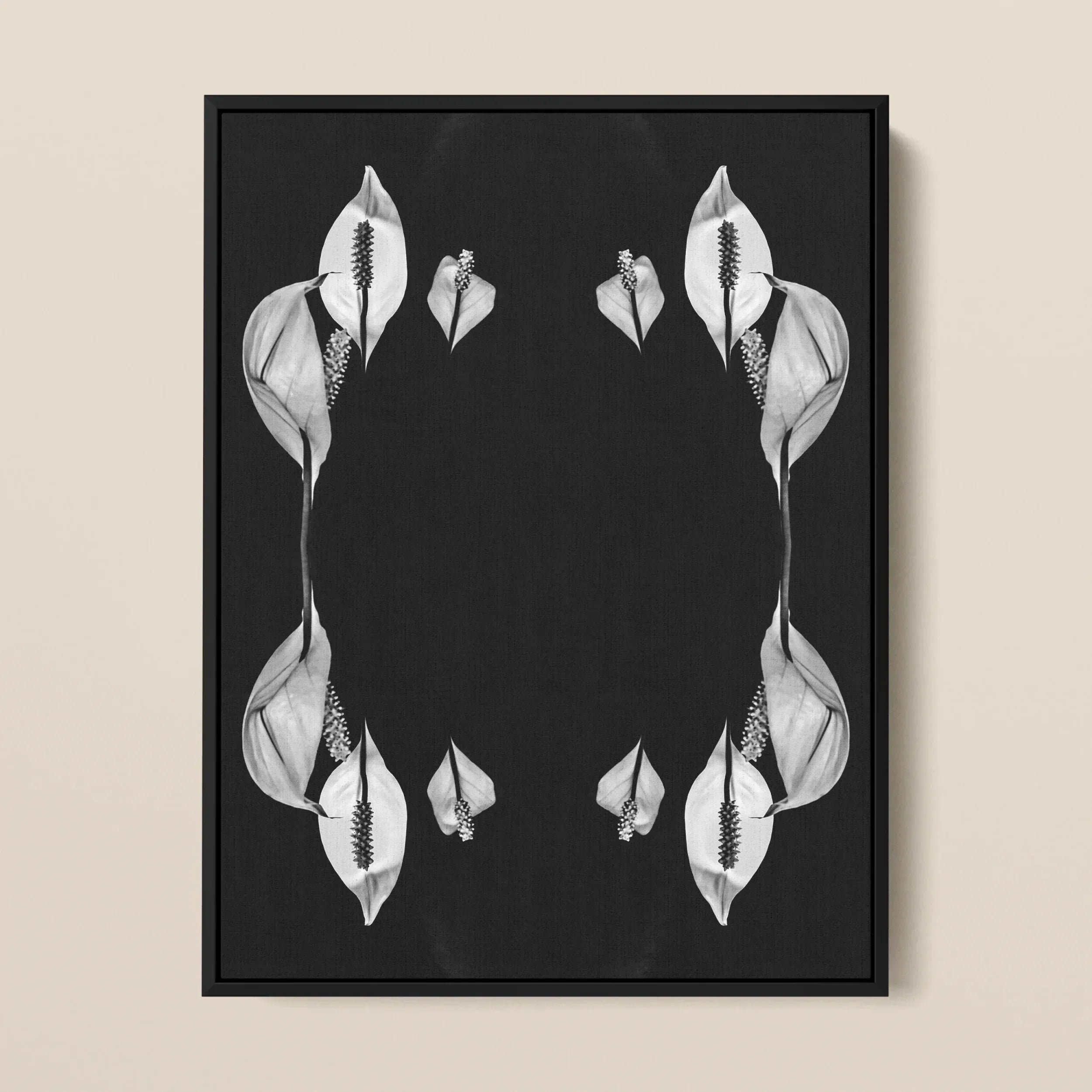 Pearly Whites - Koh Chang Peace Lily Framed Canvas