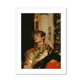 Peeking - Royal Gay Renaissance Art Print, Person Ornate Gold-colored Costume Decorative Embellishments
