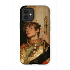 Peeking - Royal Gay Renaissance Art Iphone Case, 12 Mini / Matte, Phone Case Regal Portrait