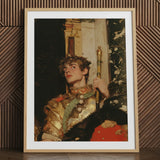 Peeking - Royal Gay Renaissance Art Print, 24x32’’ / 61x81cm / Natural Frame / 2’’ Matboard, Posters Prints & Visual Artwork, Toby Leon