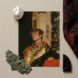 Peeking - Royal Gay Renaissance Art Print / Canvas Vintage-style Portrait Young Man Ornate Golden Armor, Revival Prints