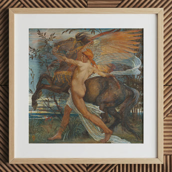 Pegasus - Walter Crane Art Print / Canvas, Walter Crane, Walter Crane Understood, Crane Understood Pegasus, Creature’s Umber-and-sienna