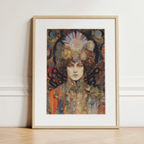 Pepper - Psychedelic Goddess Art Print / Canvas, 12x16’’ / 31x41cm / Natural Frame / Matboard, Posters Prints & Visual Artwork, Toby Leon