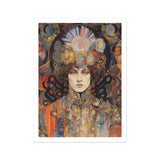 Pepper - Psychedelic Goddess Art Print, Ornate Art Nouveau-style Portrait Decorative Floral Geometric Patterns