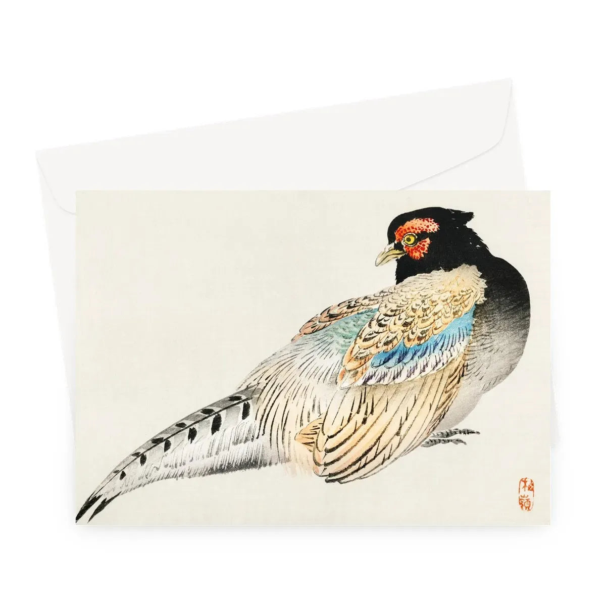 Peregrine Falcon By Kōno Bairei Greeting Card - A5 Landscape / 1 Card - Greeting & Note Cards - Aesthetic Art